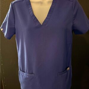 Figs Royal Blue Scrub Top